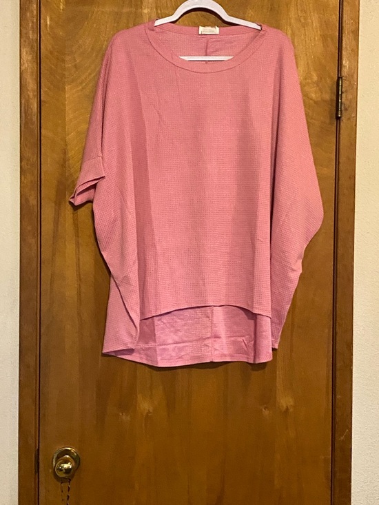 ANDREE BY UNIT Tops - ANDRÉE BY UNIT Pink Waffle Knit Tunic